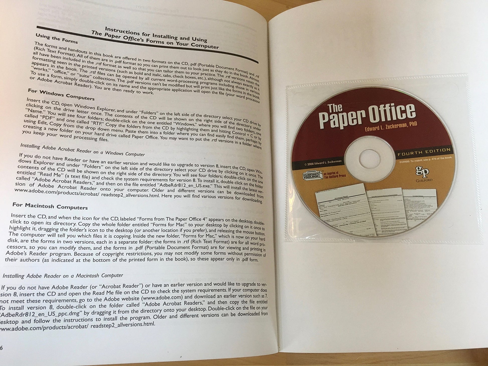 The Paper Office, Fourth Edition: Forms, Guidelines, and Resources to Make Your Practice Work Ethically, Legally, and Profitably (The Clinician's Toolbox)
