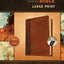 Every Man's Bible: New Living Translation, Large Print, TuTone (LeatherLike, Brown/Tan, Indexed) - Study Bible for Men with Study Notes, Book Introductions, and 44 Charts