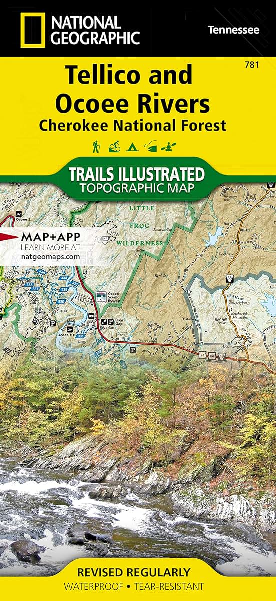 Tellico and Ocoee Rivers Map [Cherokee National Forest] (National Geographic Trails Illustrated Map, 781)