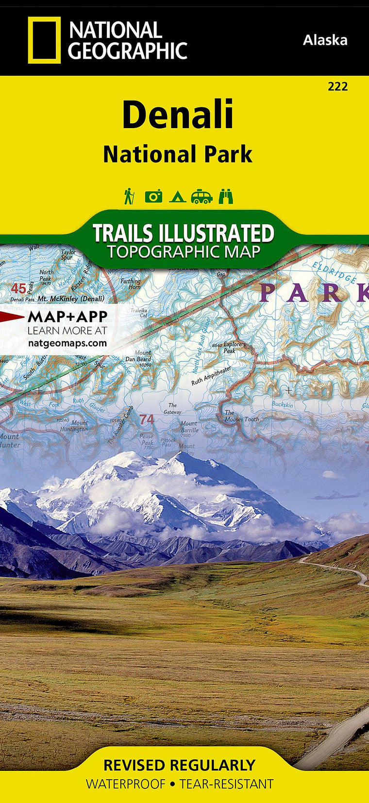 Denali National Park and Preserve Map (National Geographic Trails Illustrated Map, 222)