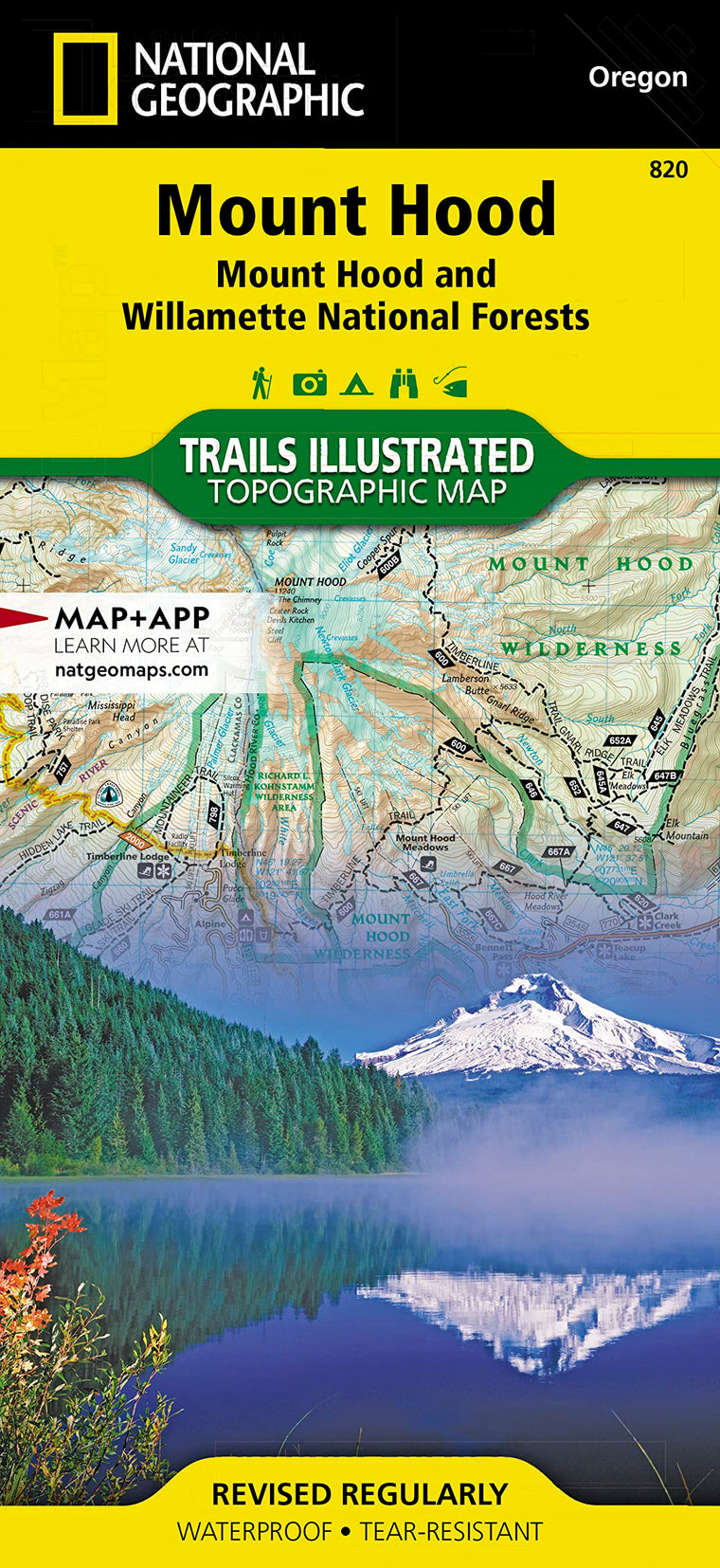 Mount Hood [Mount Hood and Willamette National Forests] (National Geographic Trails Illustrated Map)