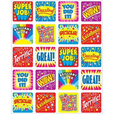 Carson Dellosa 120 Inspirational Stickers for Kids, 6 Sheets of Incentives With Positive Affirmations for Prizes, Reward Chart, School Supplies for Teachers, Classroom Must Haves
