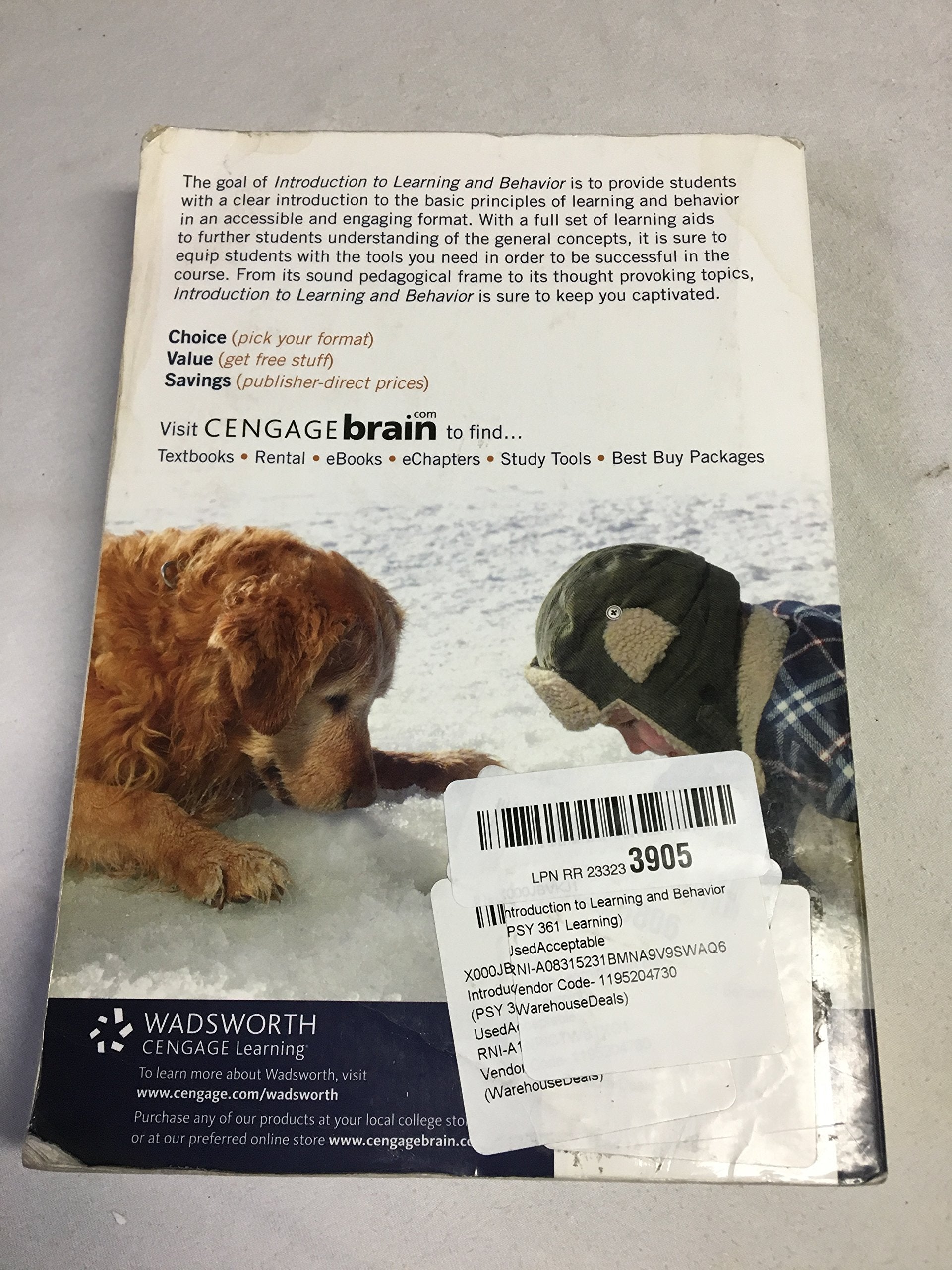Introduction to Learning and Behavior (PSY 361 Learning)