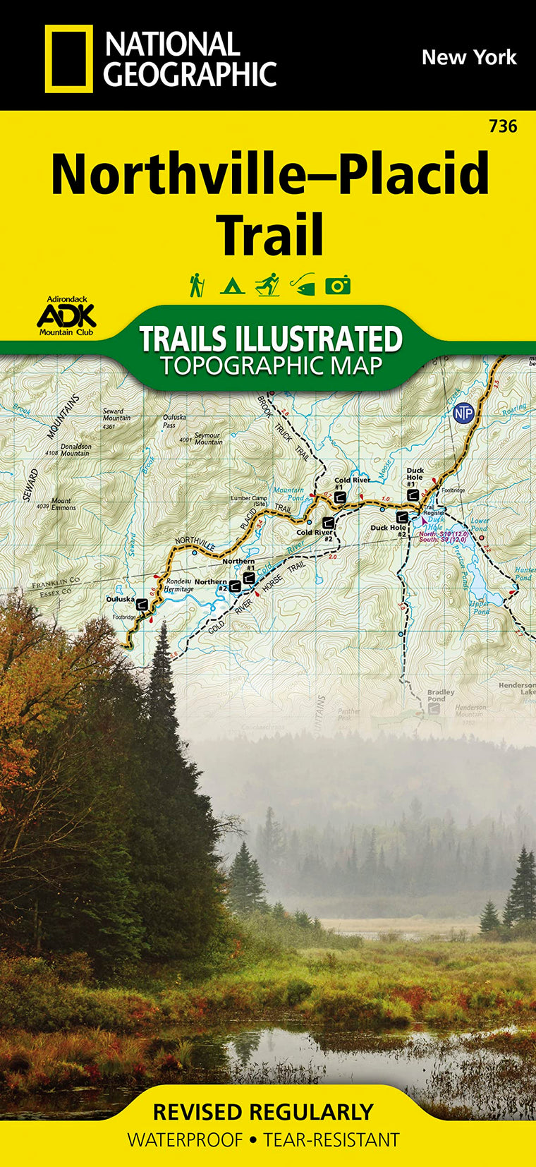 Northville-Placid Trail Map (National Geographic Trails Illustrated Map, 736)