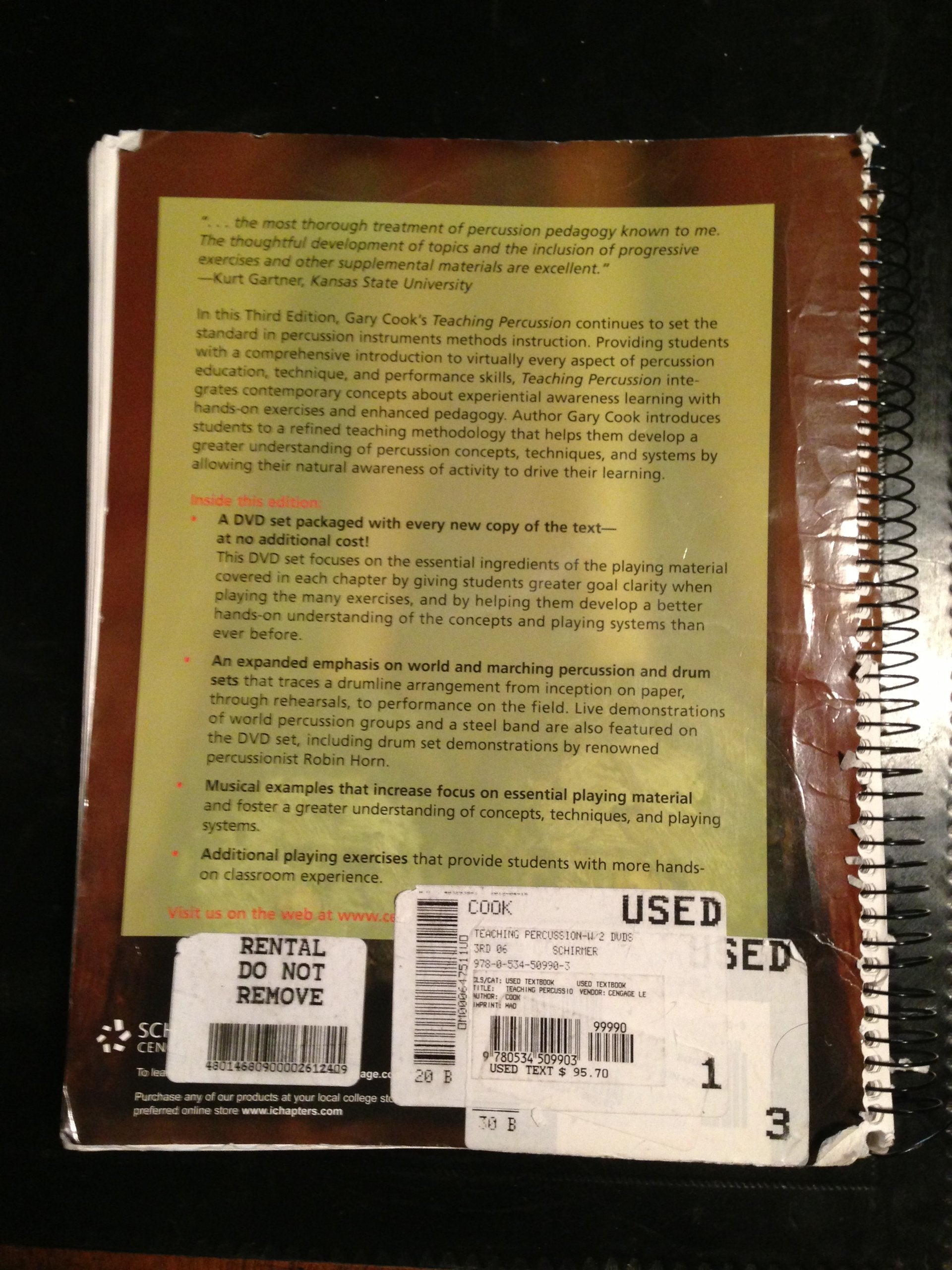 Teaching Percussion (with 2-DVD Set)