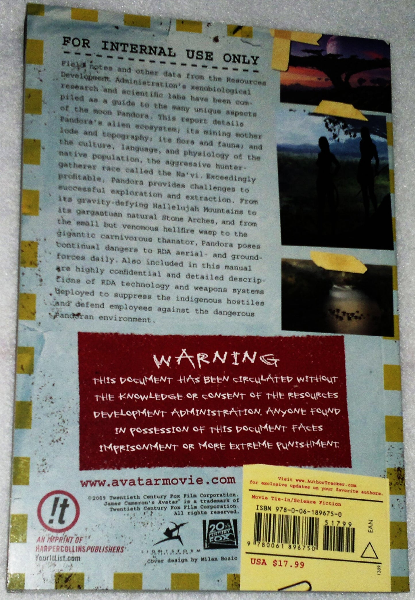 Avatar: A Confidential Report on the Biological and Social History of Pandora