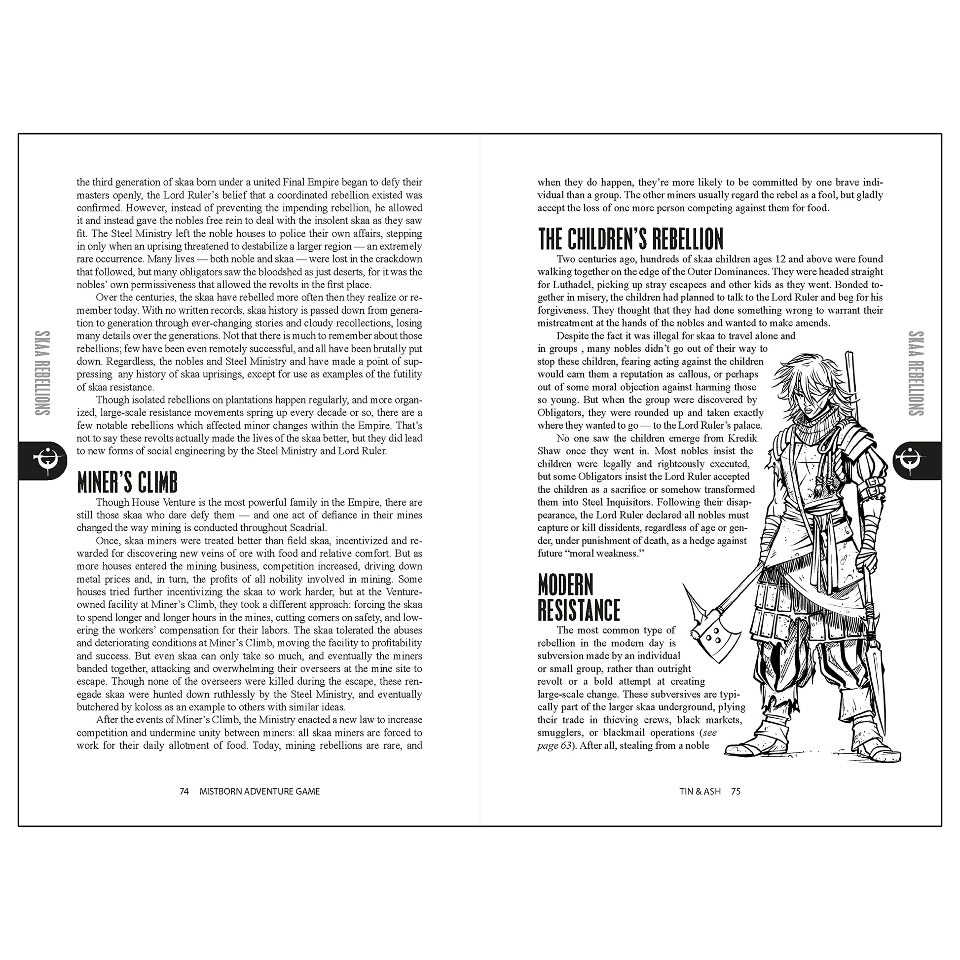 Mistborn: Skaa: Tin & Ash by Crafty Games - Rebellion Role-Playing - 2-6 Players, 1-2 Hours Gameplay, Ages 13+