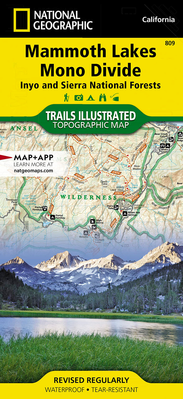 Mammoth Lakes, Mono Divide Map [Inyo and Sierra National Forests] (National Geographic Trails Illustrated Map, 809)
