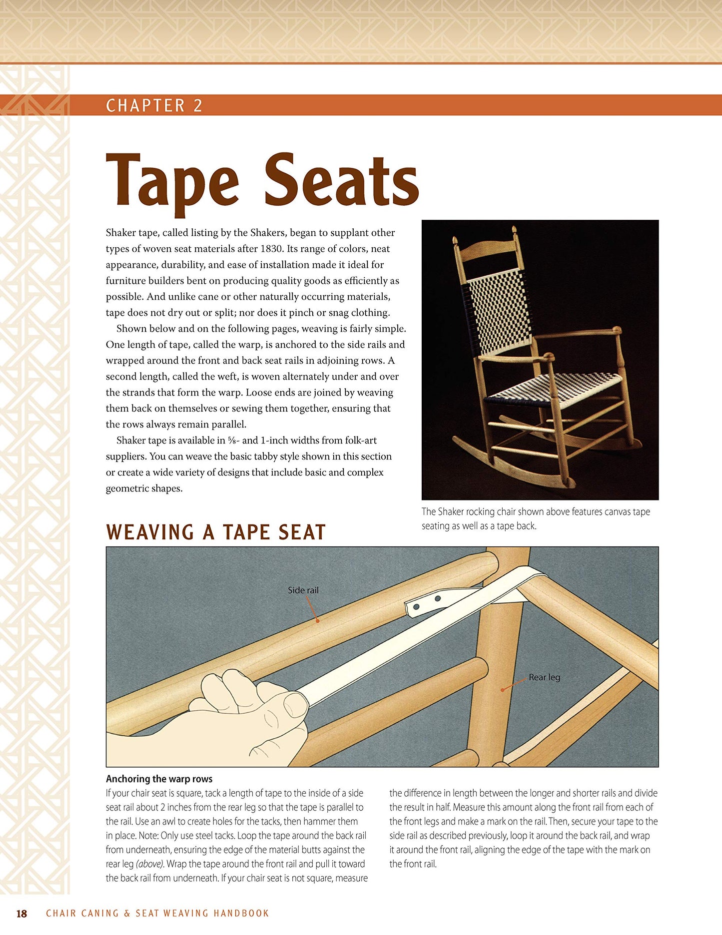 Chair Caning & Seat Weaving Handbook: Illustrated Directions for Cane, Rush, and Tape Seats (Fox Chapel Publishing) Step-by-Step Techniques to Restore and Repair Antique or Worn Out Chairs
