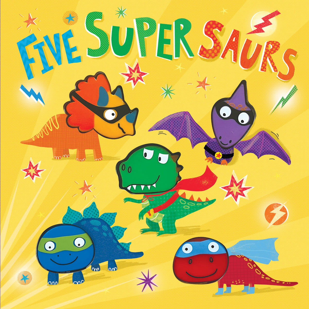Five Super Saurs - Children's Touch and Feel Sound Book with Superhero Dinosaur Sounds (Little Listeners Library: Baby & Toddler Premium Sound Books)