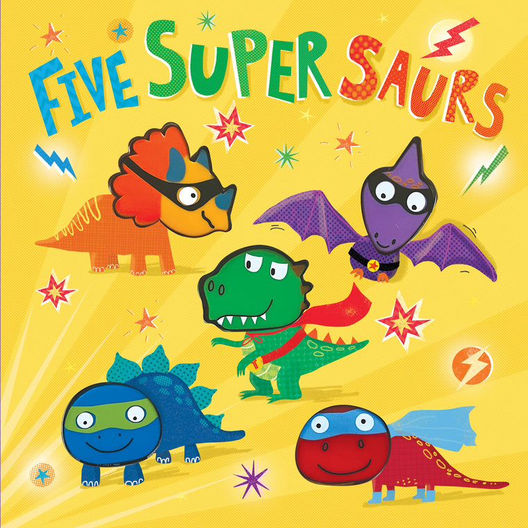 Five Super Saurs - Children's Touch and Feel Sound Book with Superhero Dinosaur Sounds (Little Listeners Library: Baby & Toddler Premium Sound Books)