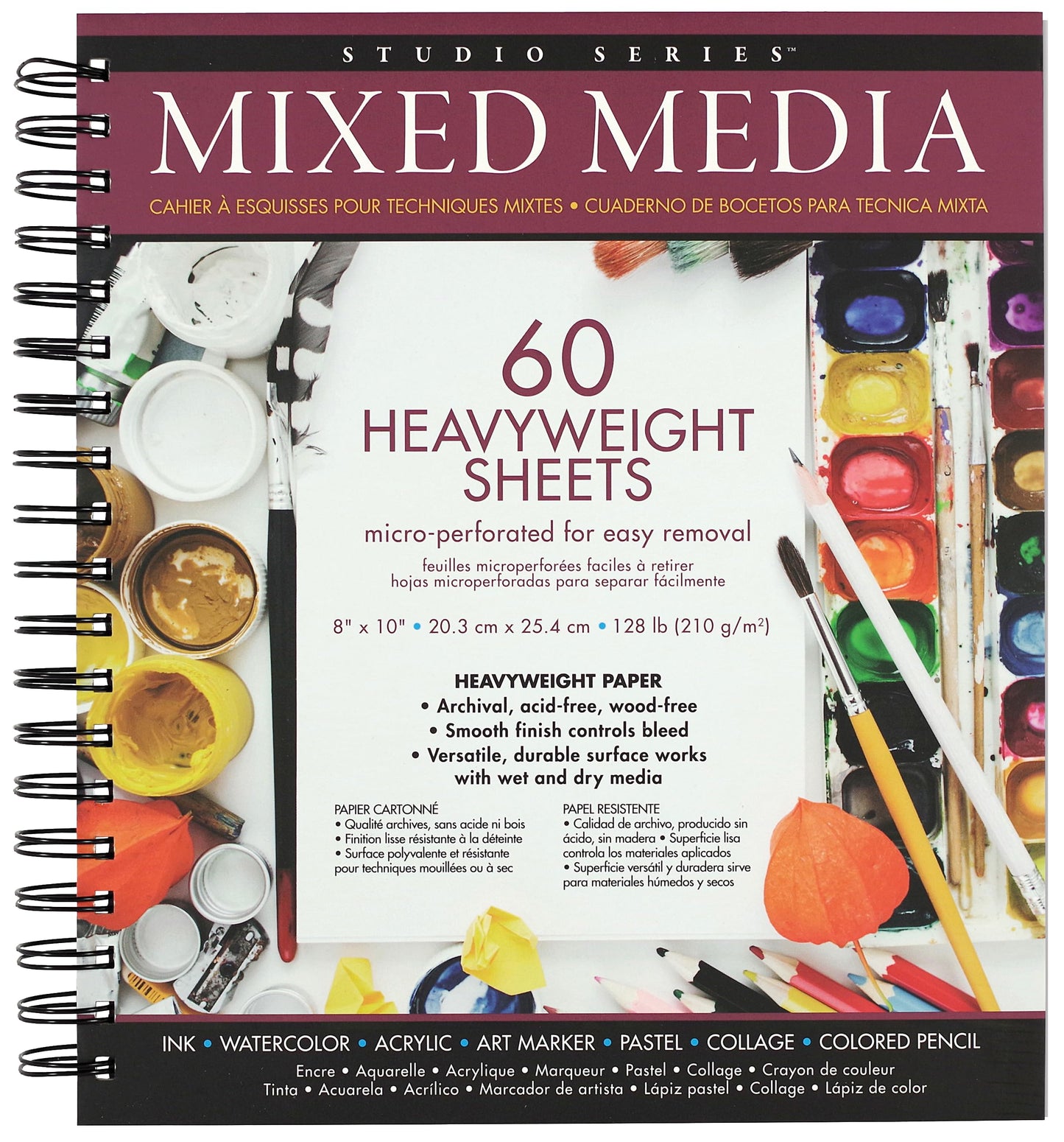 Studio Series Mixed Media Pad 8'' x 10'' (60 heavyweight sheets)