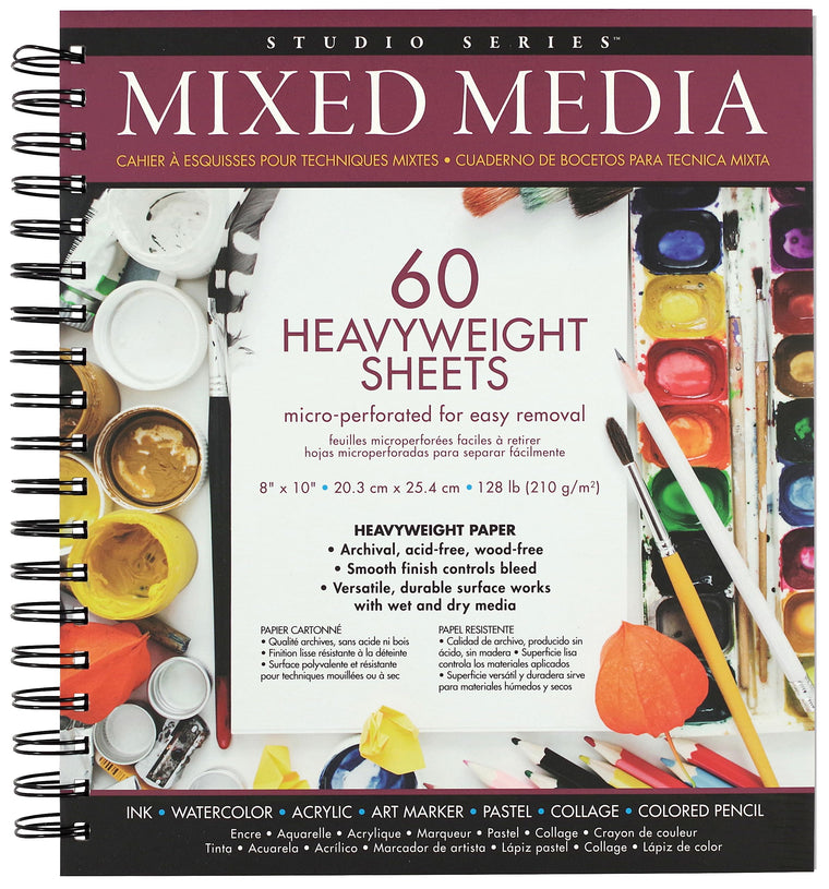 Studio Series Mixed Media Pad 8'' x 10'' (60 heavyweight sheets)