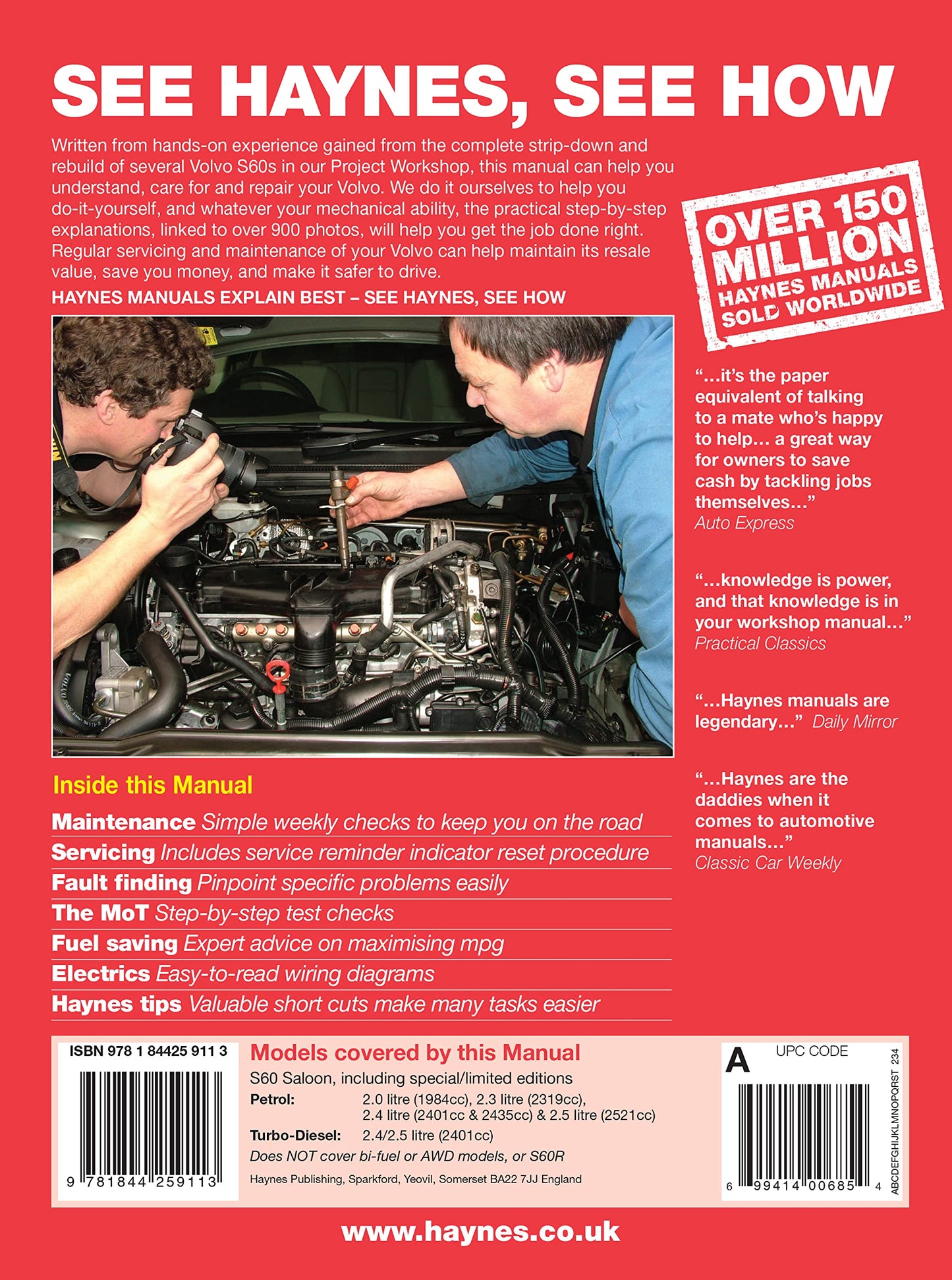 Volvo S60 Petrol & Diesel (00 - 09) Haynes Repair Manual (Paperback)