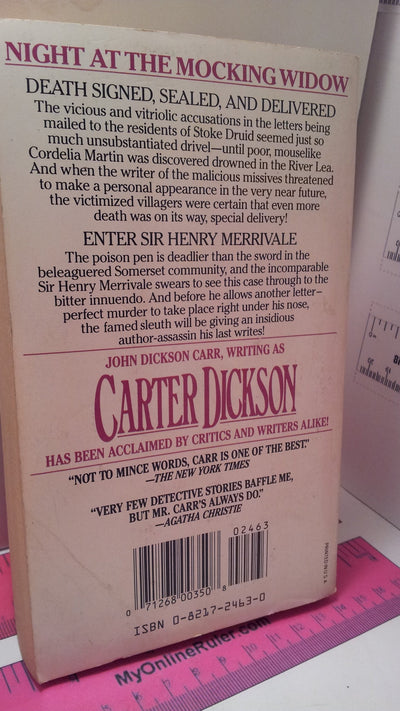 Night at the Mocking Widow by CARTER DICKSON