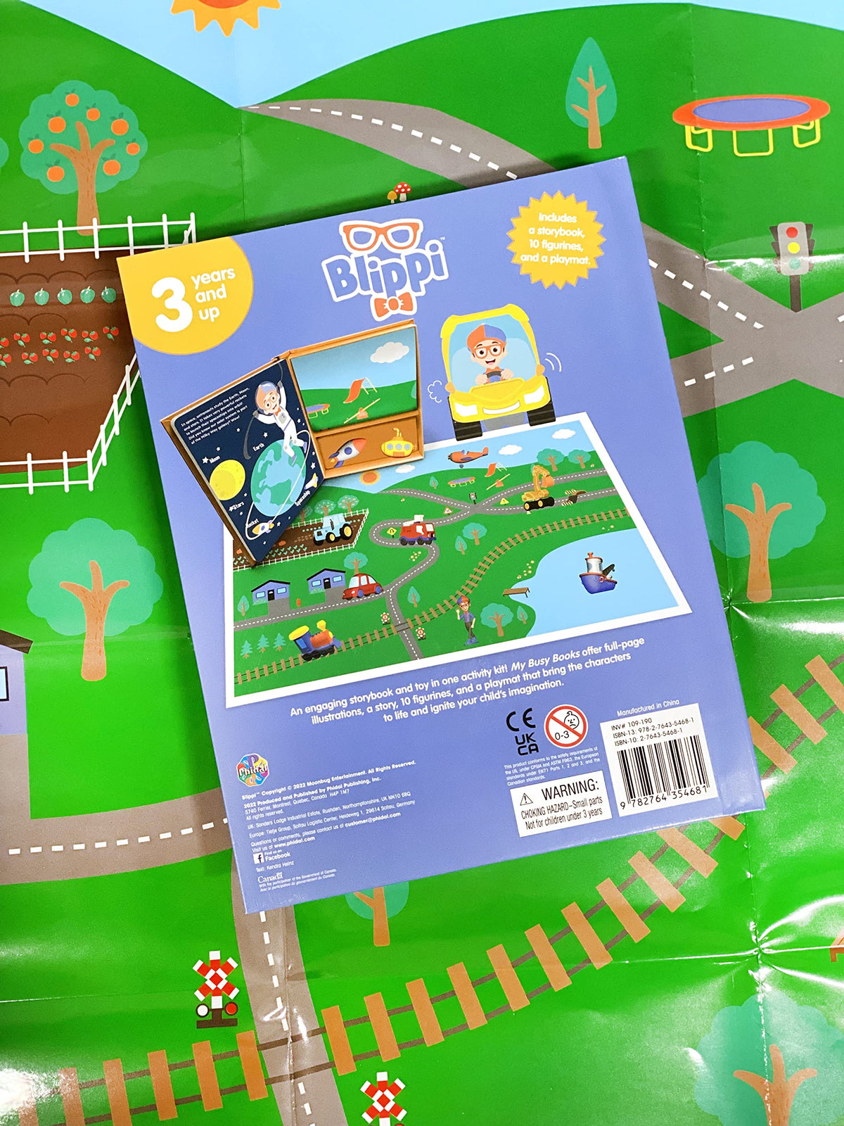Blippi My Busy Books - Storybook, 10 figurines, playmat