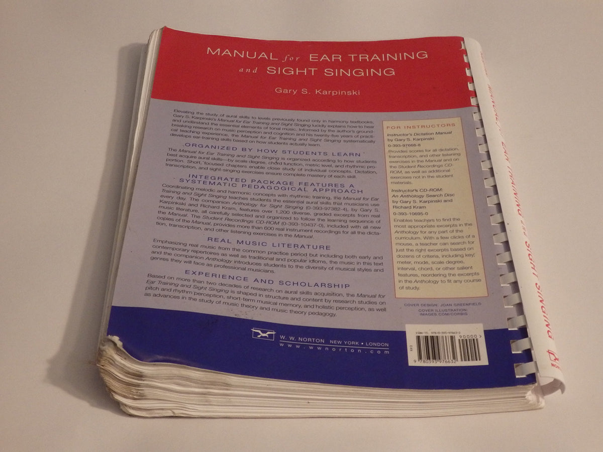 Manual For Ear Training And Sight Singing