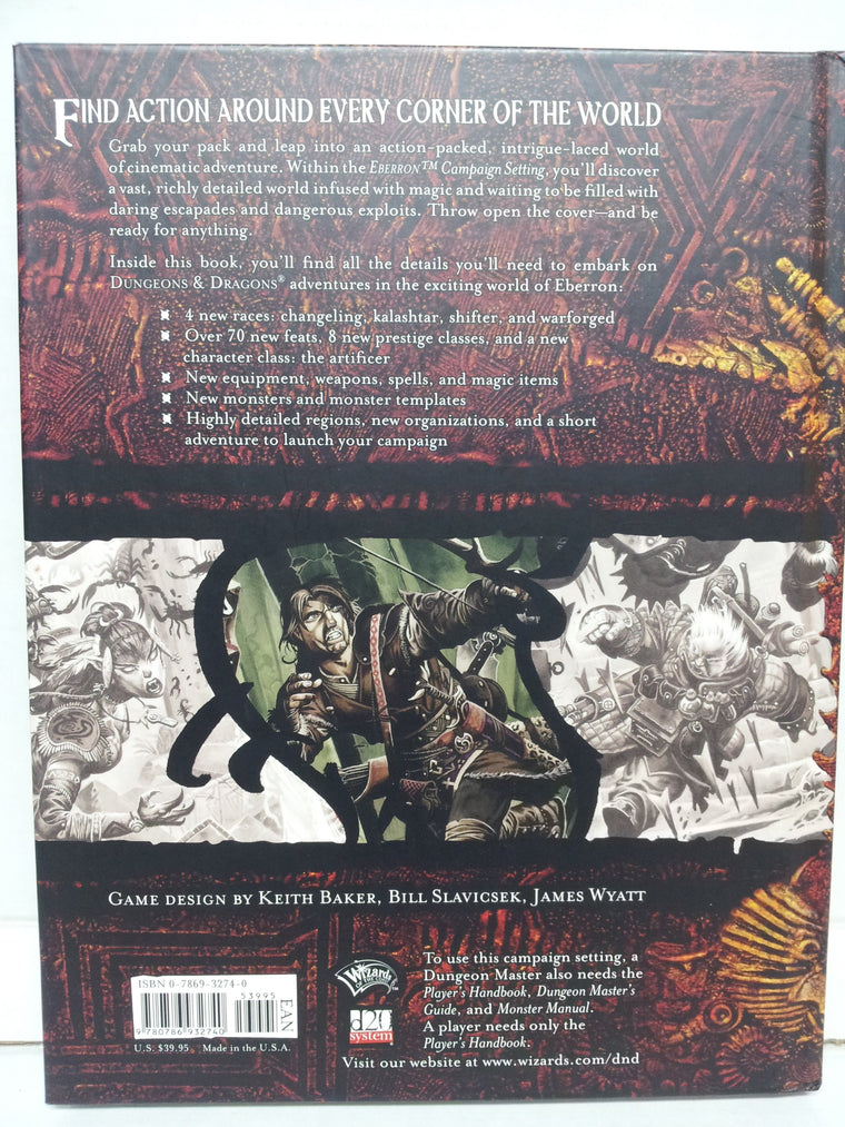 Eberron Campaign Setting (Dungeons & Dragons d20 3.5 Fantasy Roleplaying) — back cover