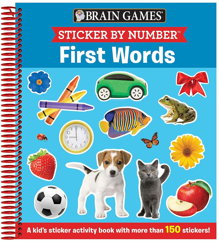 Brain Games - Sticker by Number: First Words (For Kids Ages 3-6): A Kid's Sticker Activity Book With More Than 150 Stickers! (Brain Games - Sticker Activity)