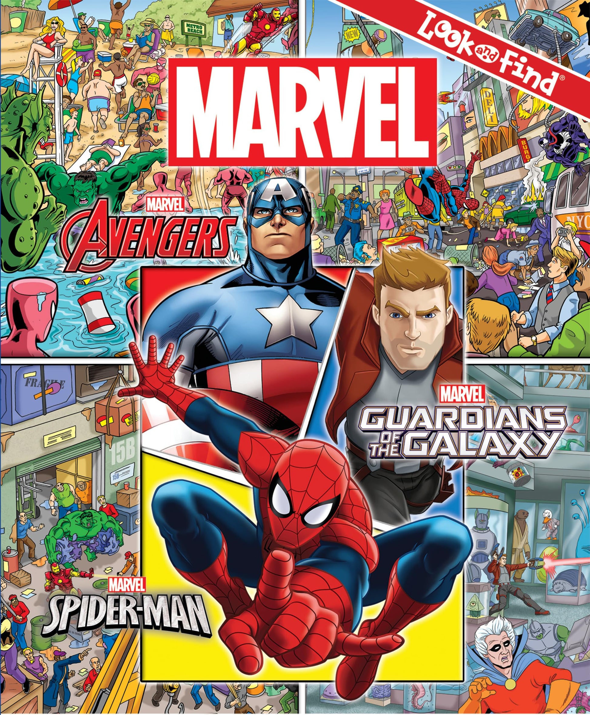 Marvel - Avengers, Guardians of the Galaxy, and Spider-man Look and Find Activity Book - Characters from Avengers Endgame Included - PI Kids