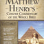Matthew Henry's Concise Commentary On The Whole Bible (Nelson's Super Value Series)