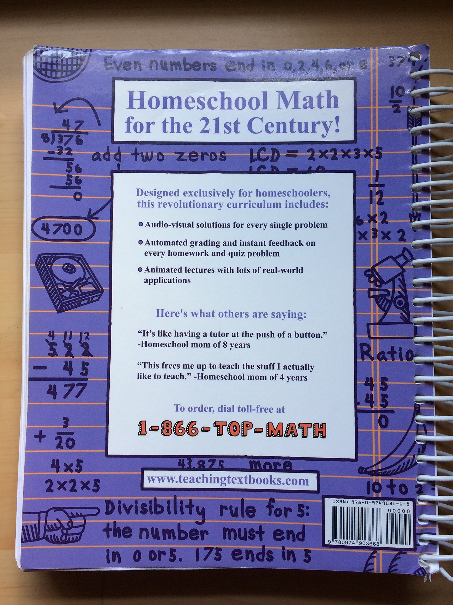 Math 7: Teaching Textbooks (Book Only) by Greg Sabouri