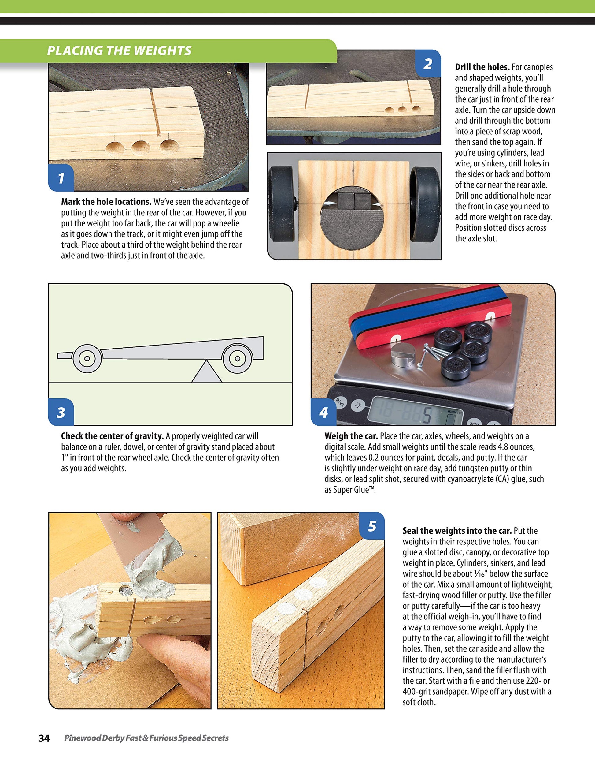 Pinewood Derby Fast and Furious Speed Secrets: Tips & Tricks for Building Winning Cars (Fox Chapel Publishing) Handbook of Scout-Legal Step-by-Step Techniques to Make Faster Cars with Ordinary Tools
