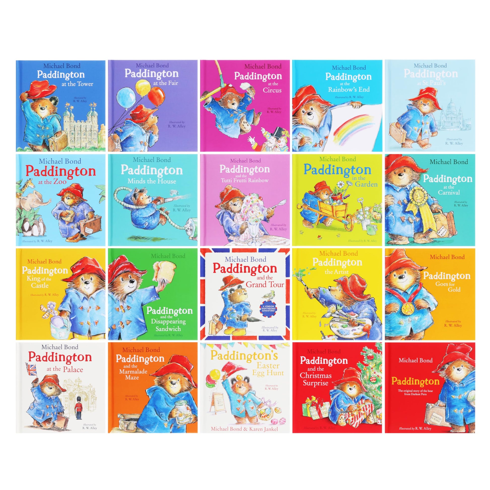 Paddington Classic Story 20 Books Collection Box Set (Paddington And the Christmas Surprise, Paddington And the Marmalade Maze, Paddington Goes for Gold, Paddington King of the Castle & 16 More)