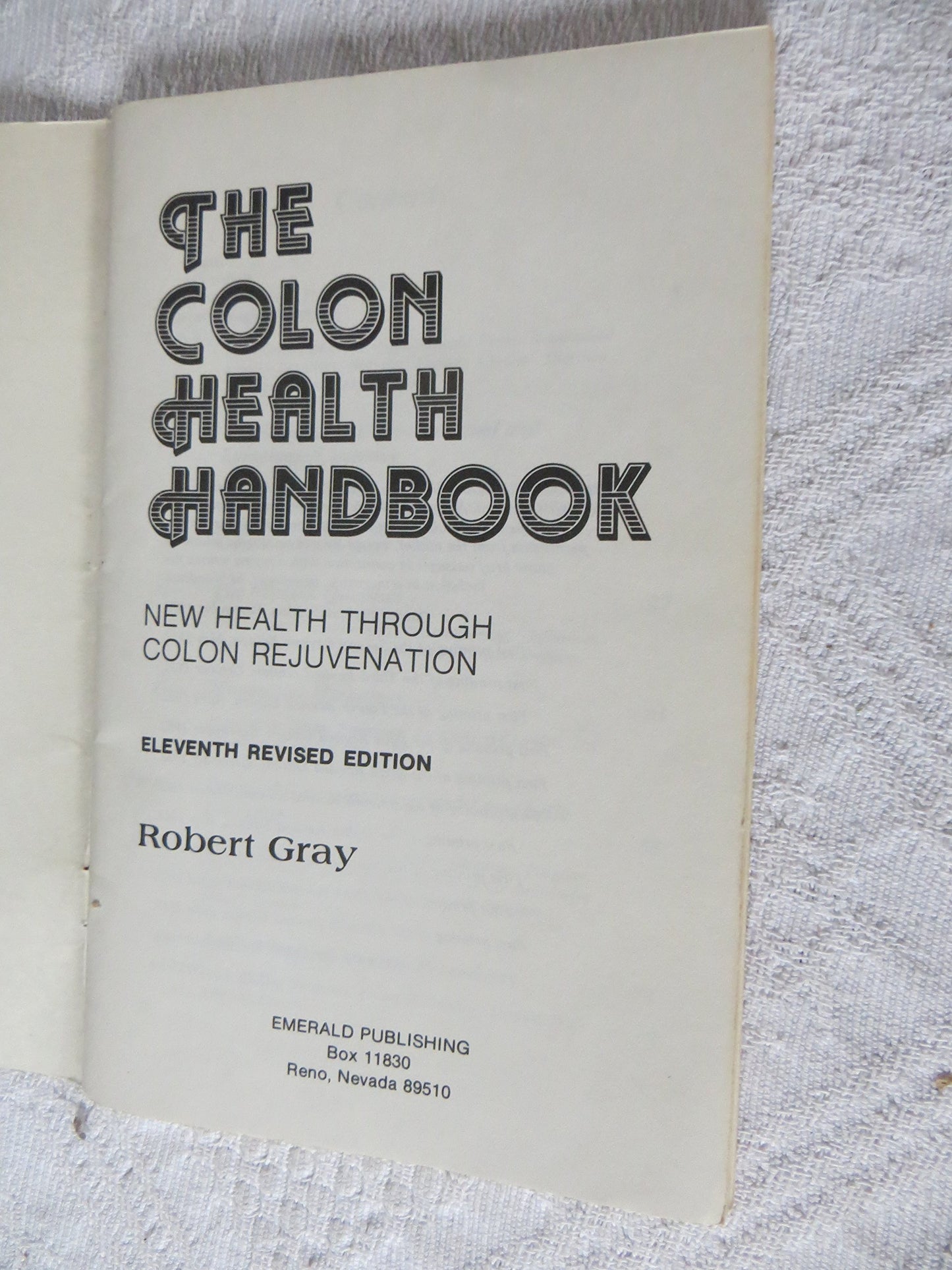 Colon Health Handbook by Robert Gray