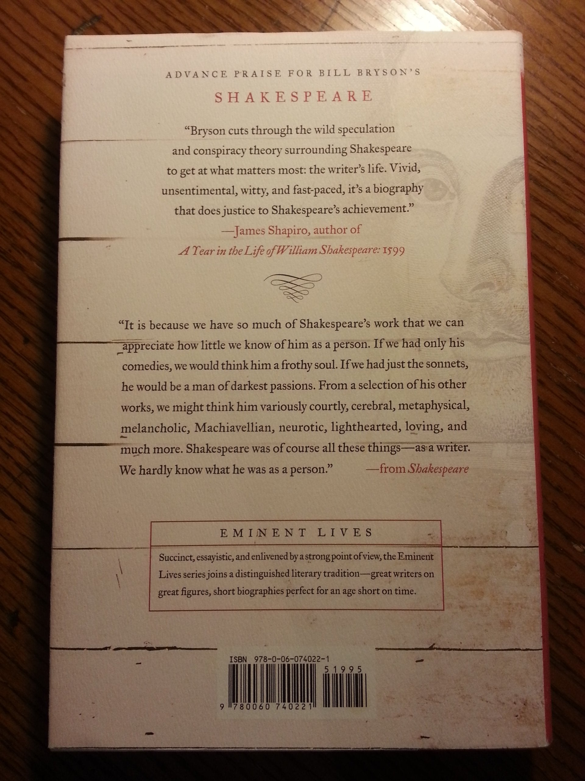 Shakespeare: The World as Stage (Eminent Lives)