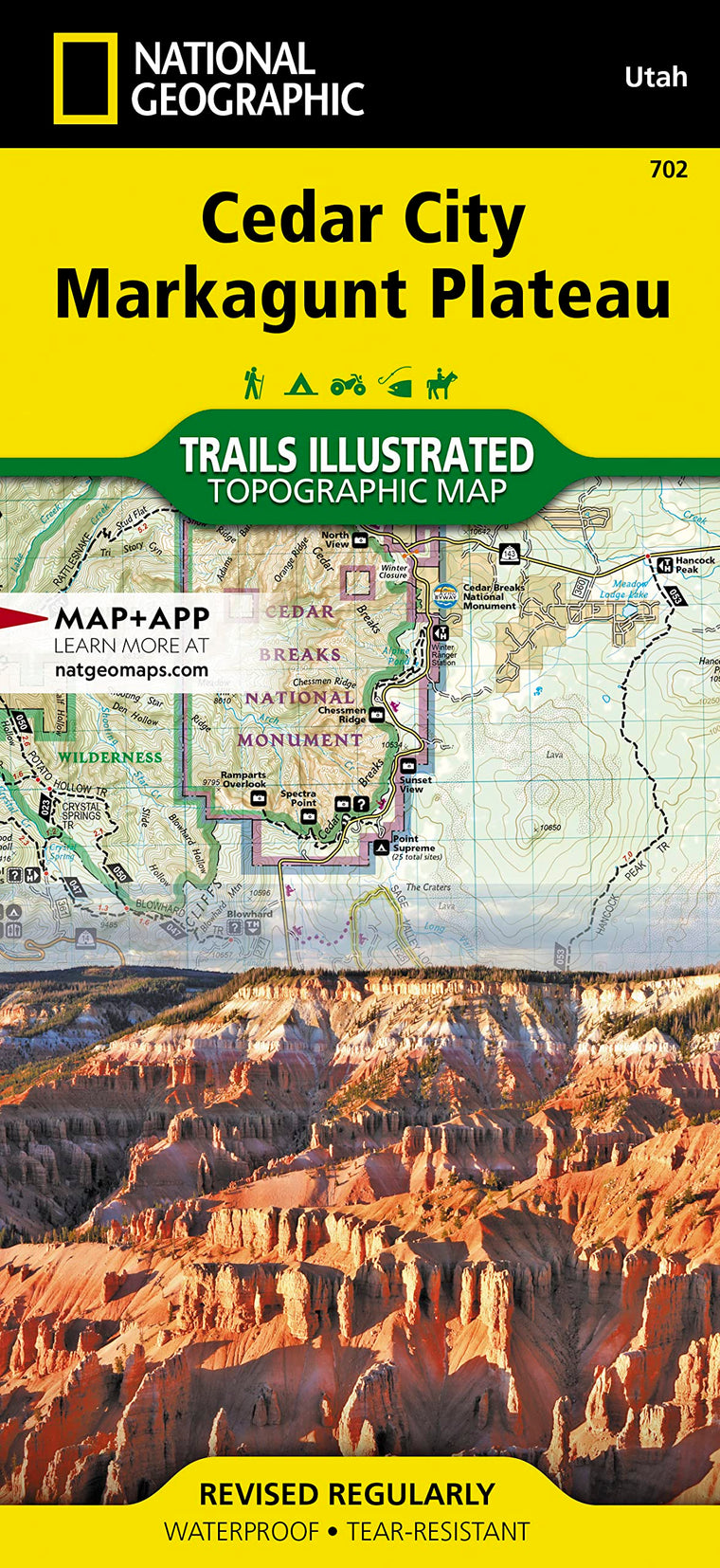 Cedar City, Markagunt Plateau Map (National Geographic Trails Illustrated Map, 702)