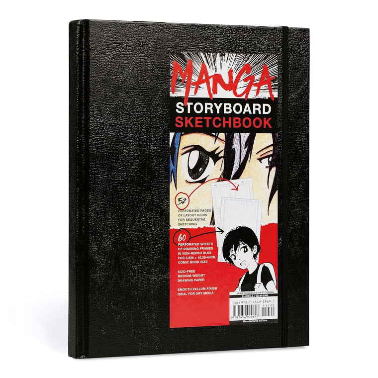 Manga Storyboard Sketchbook: A Comic Book Sketchbook with Storyboard Layout Grids, Acid-Free Medium-Weight Drawing Comic Book Paper