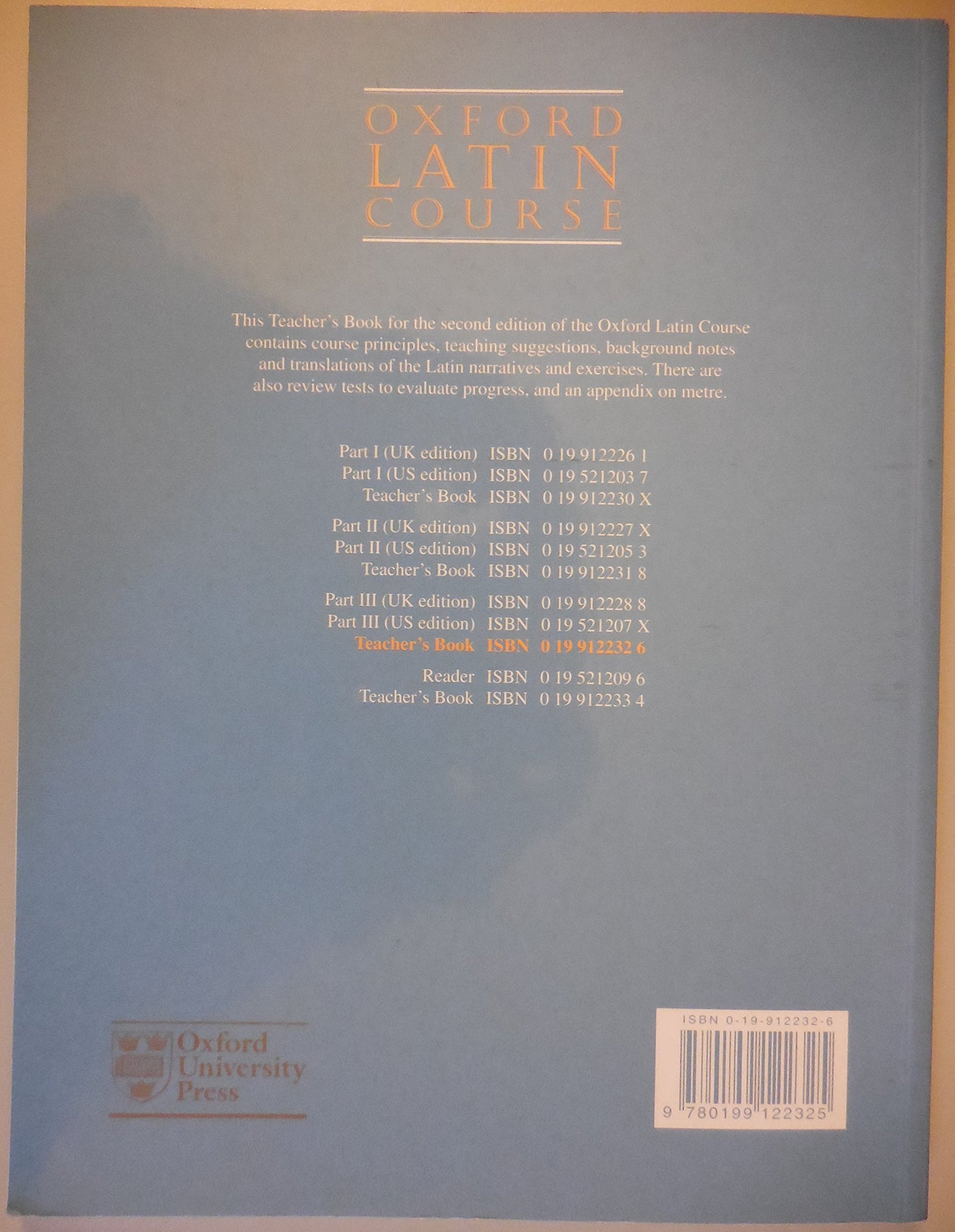 Oxford Latin Course: Part III Teacher's Book (Pt.3)