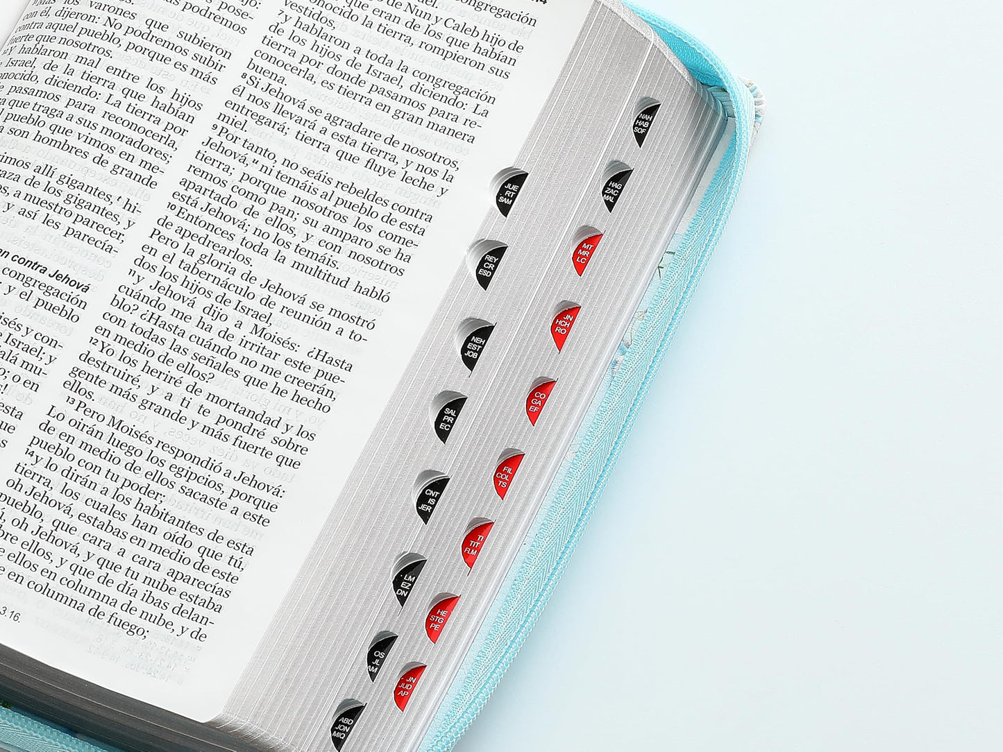 Biblia con Concordancia Letra Grande de 12 puntos - Reina Valera 1960 - floral para mujer con índice y zipper