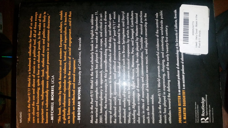 Music In The Post 9/11 World — back cover