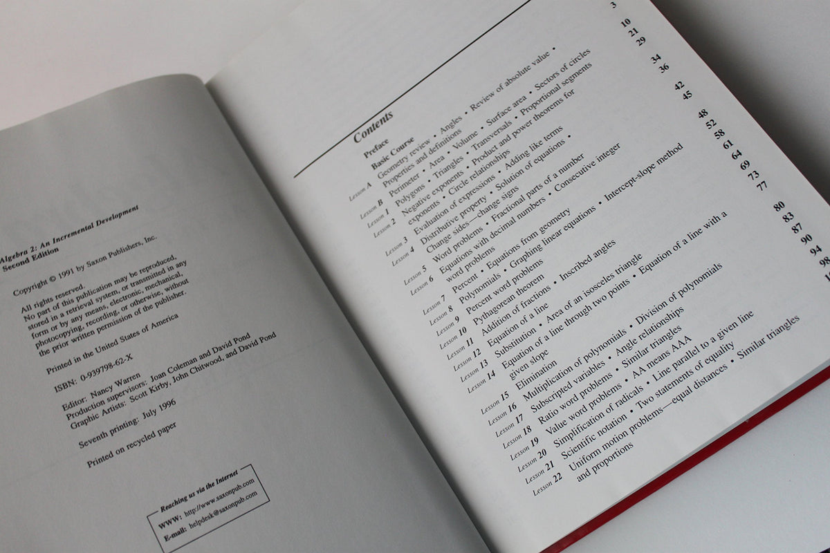 Saxon Algebra 2: An Incremental Development, 2nd Edition