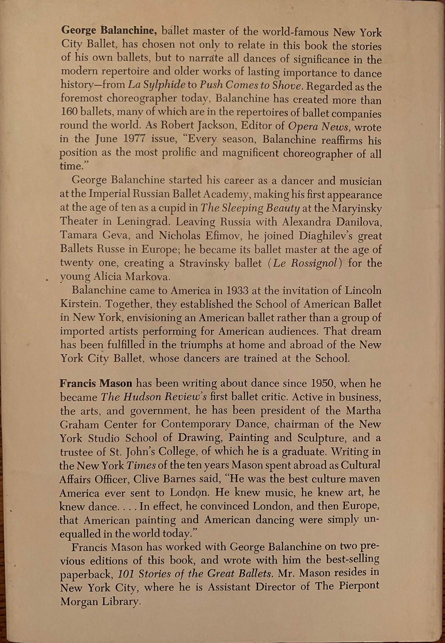 Balanchine's Complete Stories of the Great Ballets, Revised