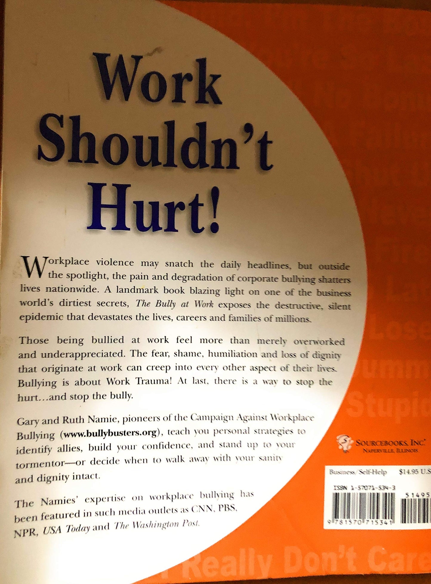 The Bully at Work: What You Can Do to Stop the Hurt