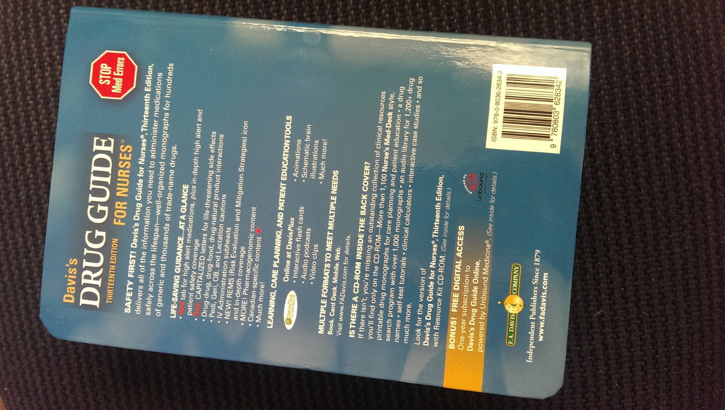 Davis's Drug Guide for Nurses