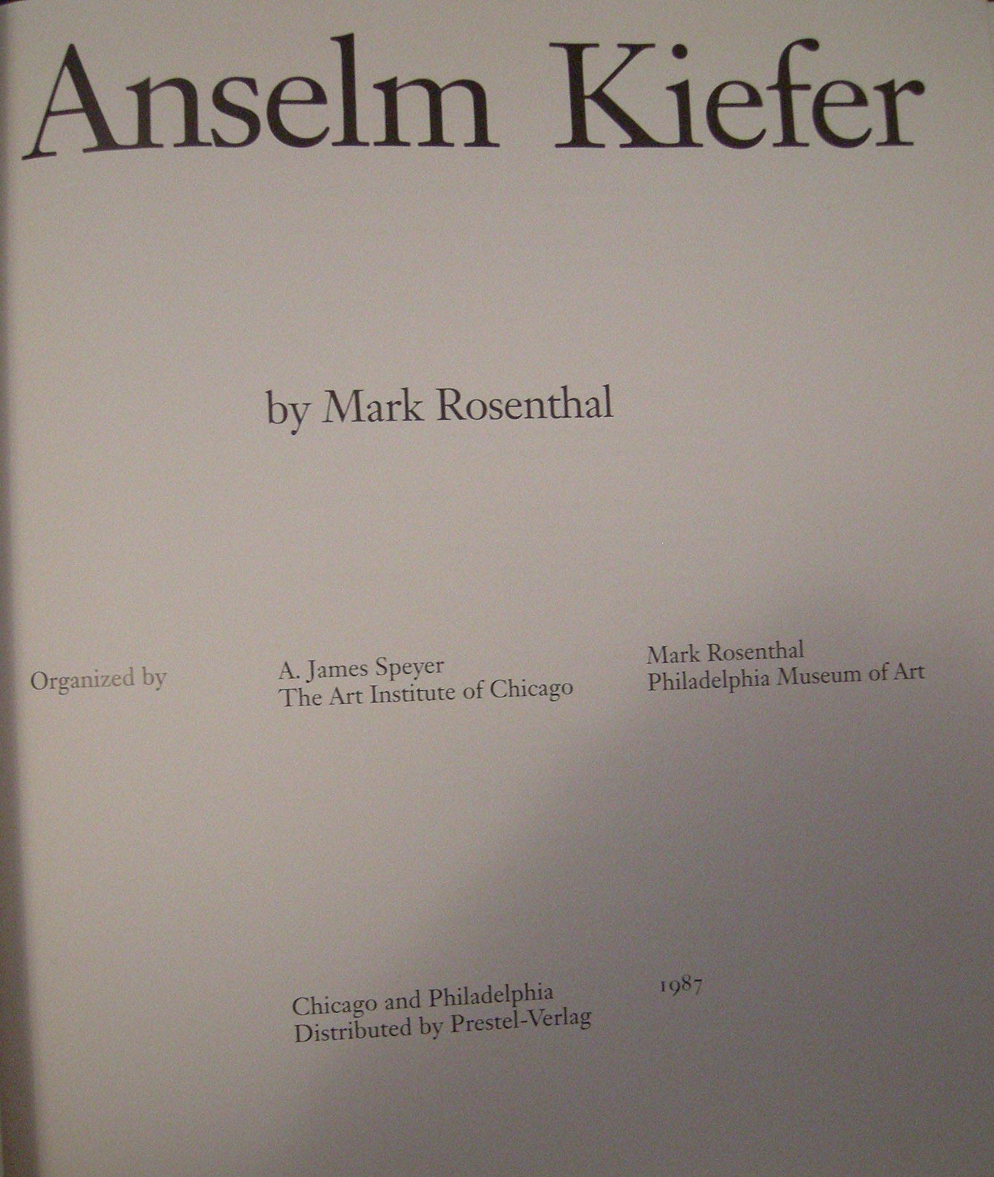 Anselm Kiefer (Trade edition)