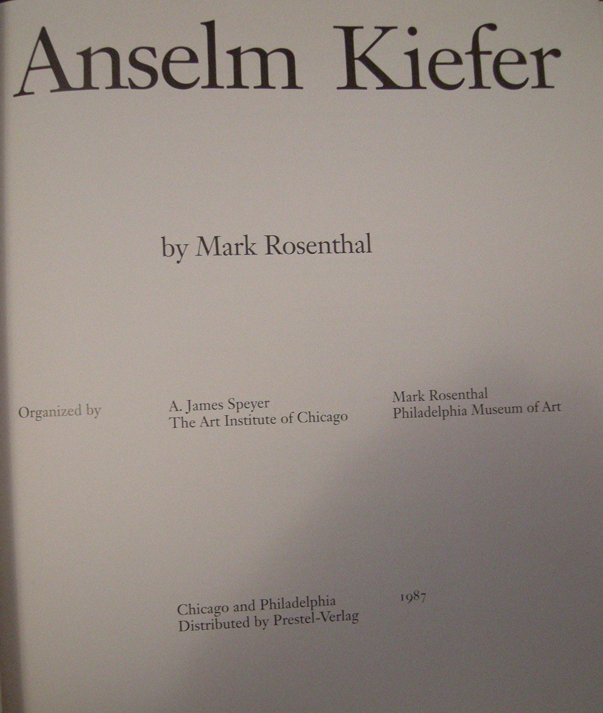 Anselm Kiefer (Trade edition)