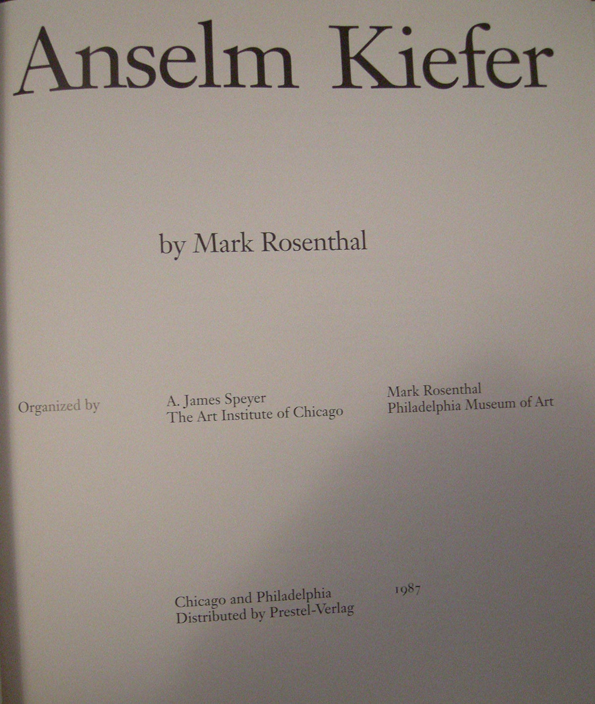 Anselm Kiefer (Trade edition)