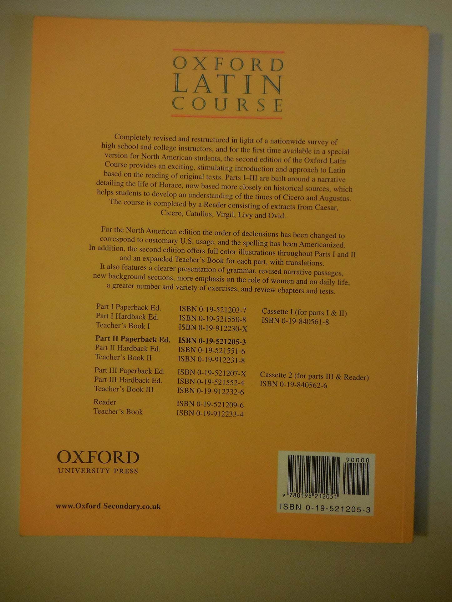 Oxford Latin Course, Part II, Second Edition by Balme, Mauri