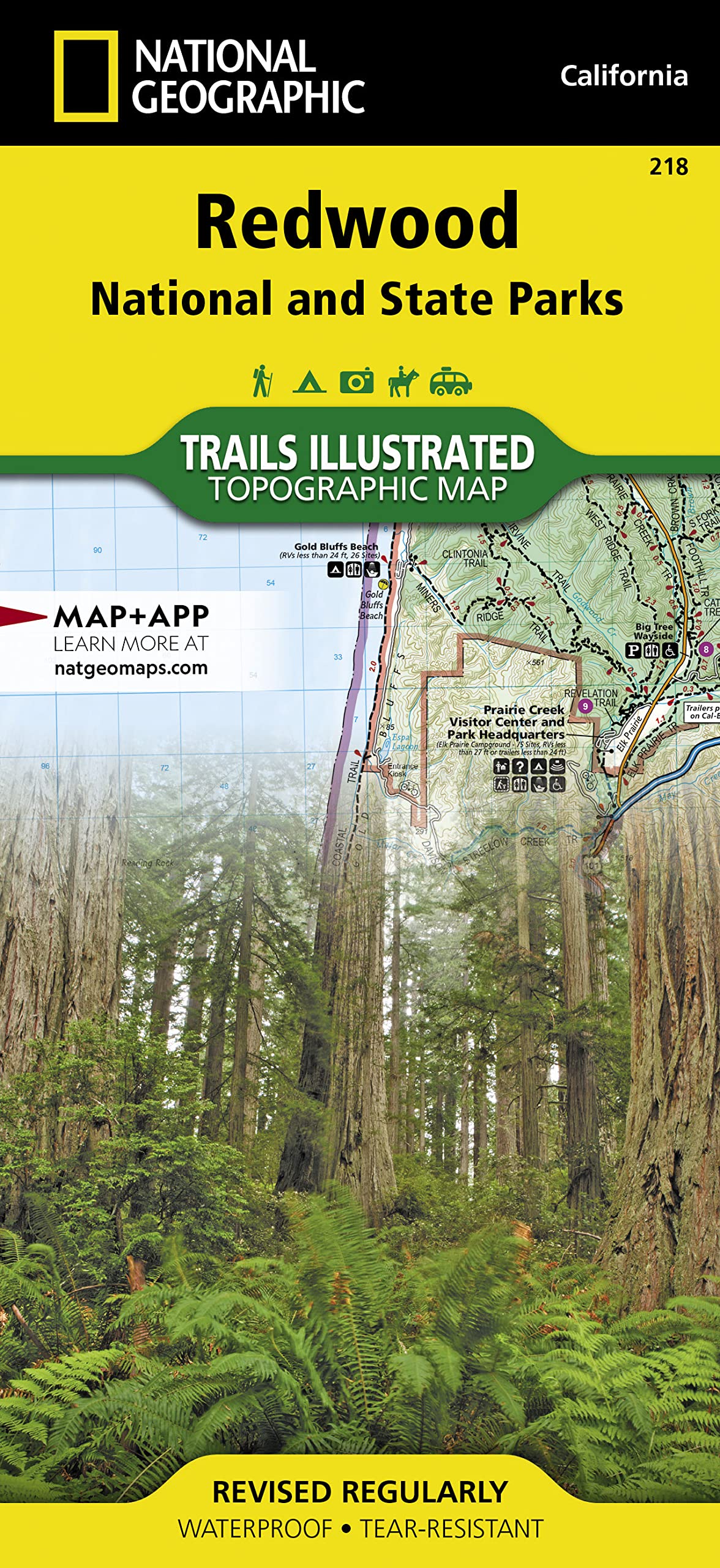 Redwood National and State Parks Map (National Geographic Trails Illustrated Map, 218)