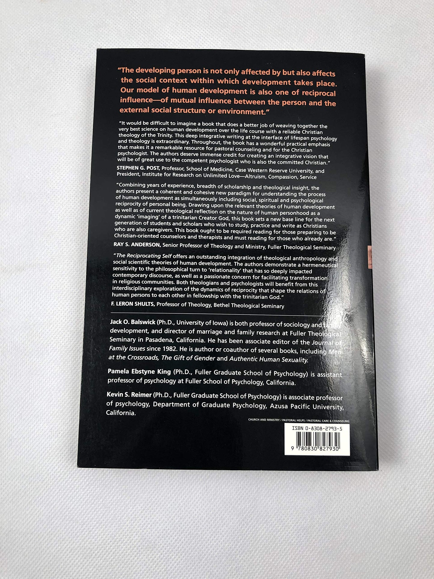 The Reciprocating Self: Human Development in Theological Perspective