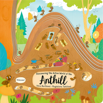 Discovering the Active World of the Anthill (Happy Fox Books) Board Book Teaches Kids Ages 3-6 about Ants, Digging More Deeply into a Hill with Every Page Turn - Fun Facts, Vocabulary Words, and More