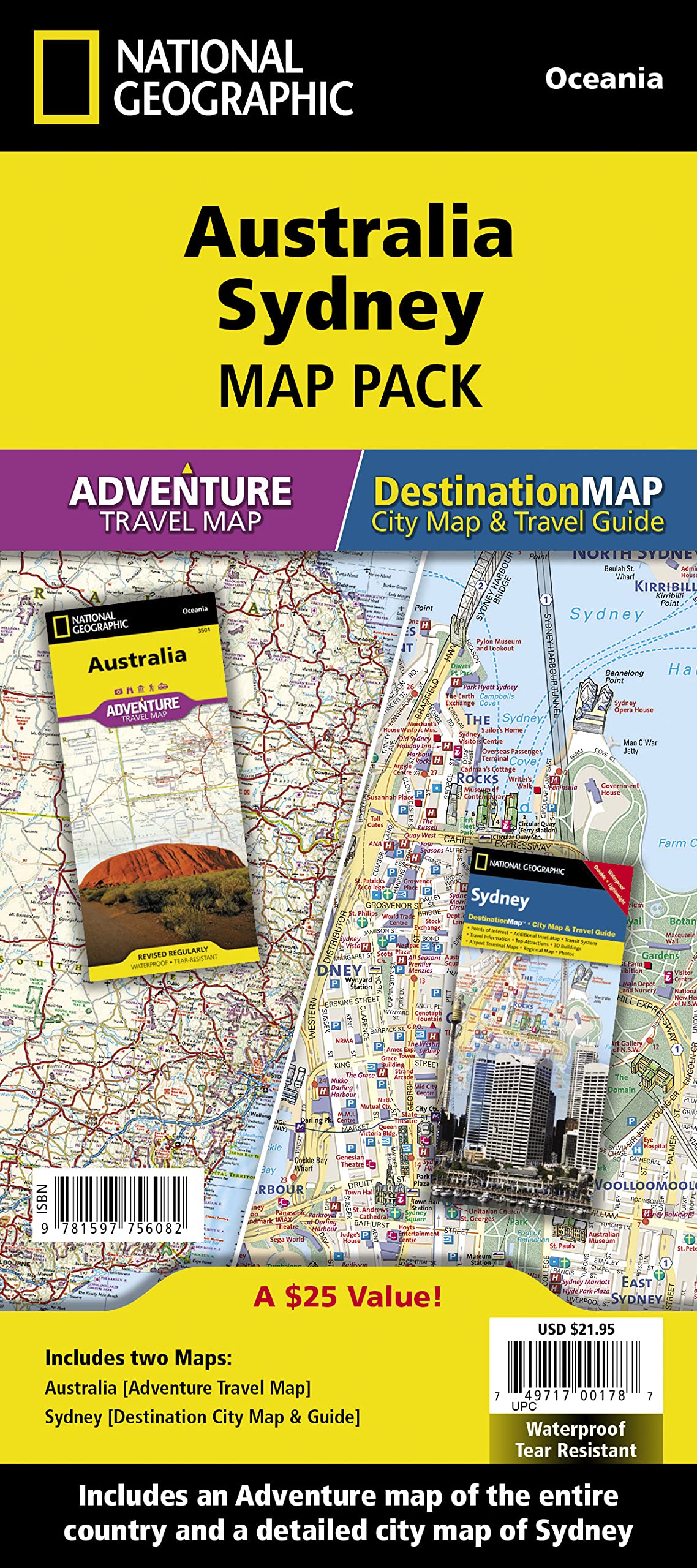 Australia, Sydney [Map Pack Bundle] (National Geographic Adventure Map)