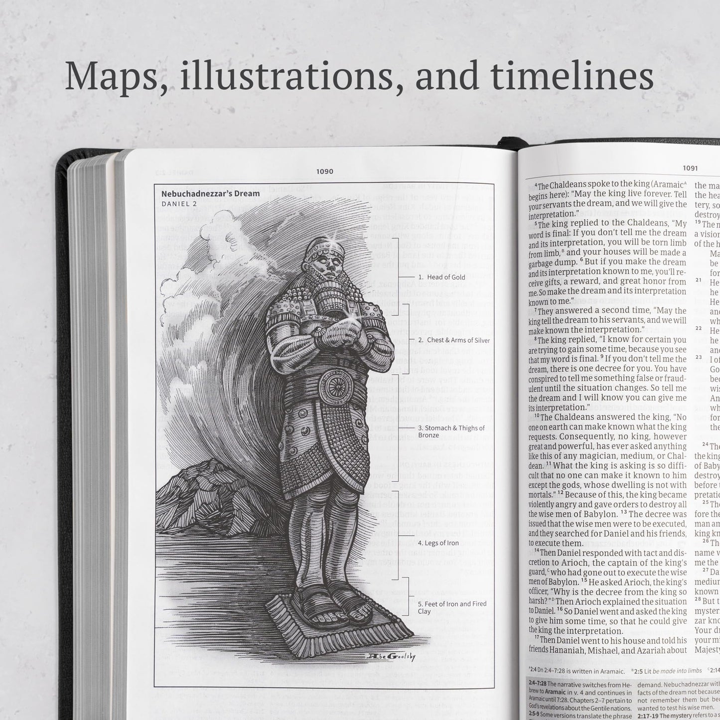 CSB Everyday Study Bible, Black LeatherTouch, Black Letter, Study Notes, Illustrations, Aricles, Easy-to-Carry, Easy-to-Read Bible Serif Type