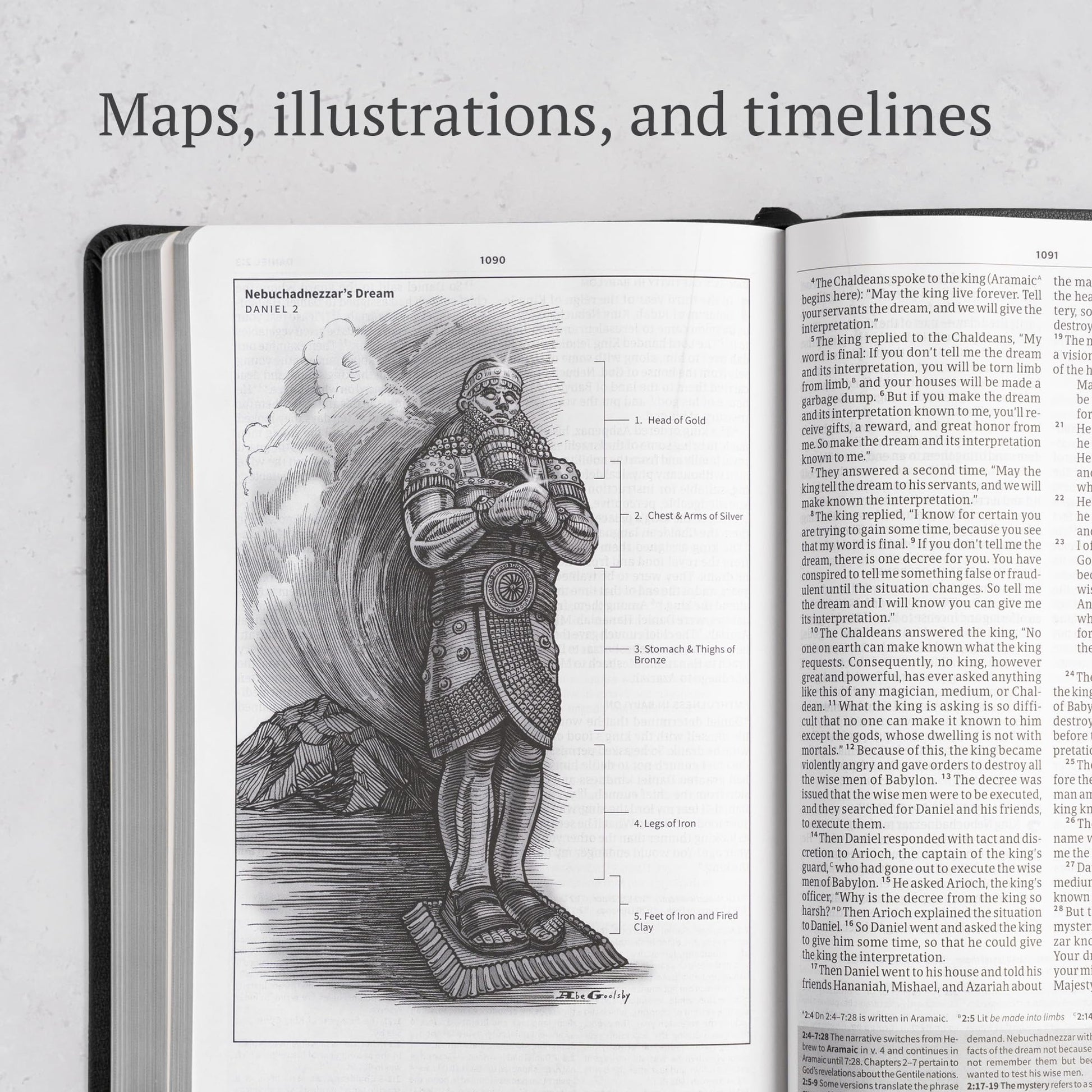 CSB Everyday Study Bible, Black LeatherTouch, Black Letter, Study Notes, Illustrations, Aricles, Easy-to-Carry, Easy-to-Read Bible Serif Type
