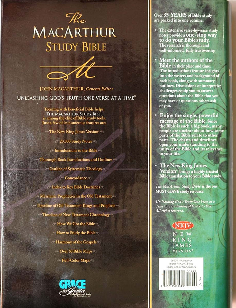 NKJV, The MacArthur Study Bible, Hardcover: Revised and Updated